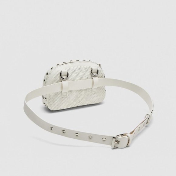 Zara Bags Zara Braided Crossbody Belt Bag White Poshmark